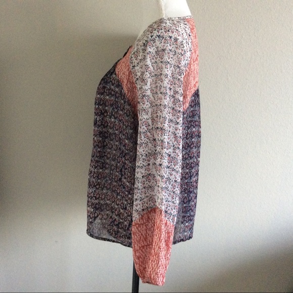 Lucky Brand | Popover Allover Print Blouse - Picture 3 of 7